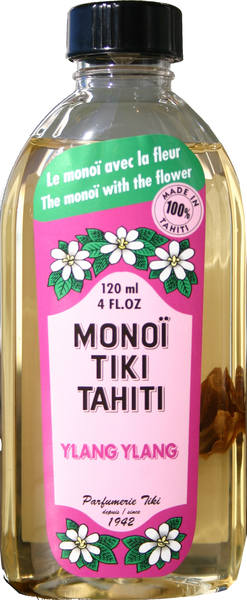 Monoi Tahiti Ylang Ylang con fiore di Tiaré - 120ml - Tiki